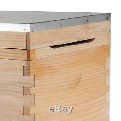 Bee Hive Complete Beekeeping 2 Layers Box Kit 1 medium / 1 Deep Langstroth Hive