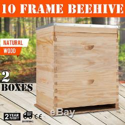 Beehive 2 Layers Complete Box Kit (1 Deep-1 Medium) Langstroth Beekeeping