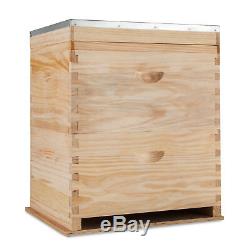 Beehive 2 Layers Complete Box Kit (1 Deep-1 Medium) Langstroth Beekeeping