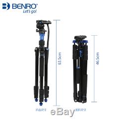 Benro Travel Video Tripod Kit Aero 2 A1883FS2C Converts To Monopod 64.8