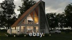 Berkshire A-Frame 24x44 Customizable Shell Kit Home, delivered ready to build