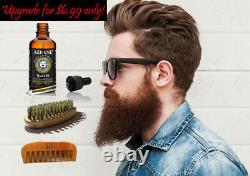 Best Beard Brush Boar Bristles & Wooden Comb Kit for BeardField