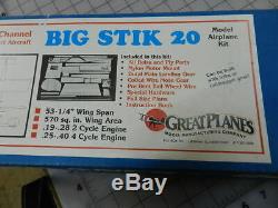 Big Stik 20 Balsa kit by Great Planes (Rare 100% Virgin kit)