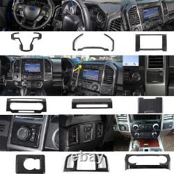 Black Wood Car Interior Decoration Trim Cover Kit For 2015+ Ford F150 2020 F250