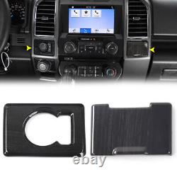 Black Wood Car Interior Decoration Trim Cover Kit For 2015+ Ford F150 2020 F250