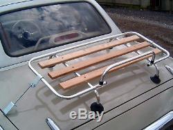 Boot luggage rack, Nissan Figaro, classic aluminium / wood slats & fitting kit