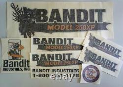 Brush Bandit Wood Chipper Model 250xp Decal Kit Stickers, UV laminated