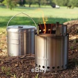 CAMPFIRE by Solo Stove NEWEST Kit twig burning gasifier Jumbo Stove & Pot 4000