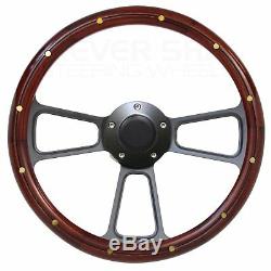 Car or Truck with Aftermarket GM Steering Column Mahogany Steering Wheel Kit