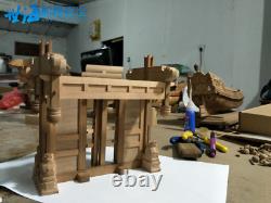 Chinese Festoon Gate Pear Wood Mortise-Tenon Connection Wooden Model Kit
