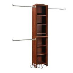 ClosetMaid Wood Closet Organizer Wall Mount Kit 3 Adjustable Hang Rods 8 Shelves