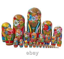 Collectible art doll Ukrainian Girls in National Outfit Big Size Nesting Doll 30