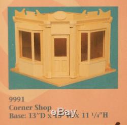 Corner Shop Kit by Houseworks 9991 unfinished wood 1/12 scale dollhouse