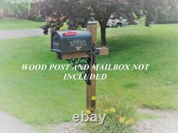 Cross Mailbox Dress Up Kit, Wrought Iron, Unique Mailbox Post, Fleur de Lis