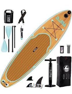 DAMA Wood Nature (10'6x32x6) Inflatable Stand Up Paddle Board Bundle Kit NEW