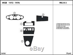 DASH KIT TRIM for MG B MGB 1972 1973 1974 1975 1976 TUNING DASHBOARD Wood Carbon