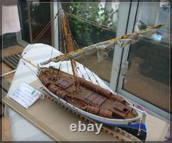 DIY Leudo Trade Boat Scale 148 430mm 17 Wood Model Ship Kit