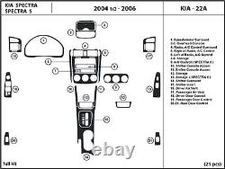 Dash Kit Trim for Kia Spectra / Spectra 5 2004.5-2006 Wood Carbon Interior Cover