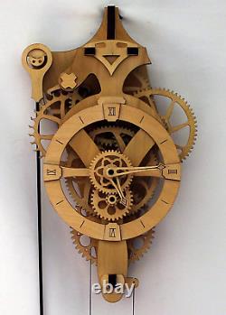 David Mechanical Clock Kit 3D Clock Wood Puzzle Model Kit DIY Wooden Gear Cl