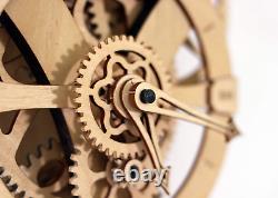 David Mechanical Clock Kit 3D Clock Wood Puzzle Model Kit DIY Wooden Gear Cl