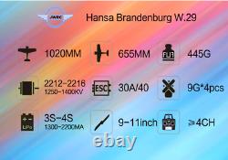 Diy Hansa Brandenburg W. 29 Wood Plane Airplane Kit 102Cm Wingspan Model Toy