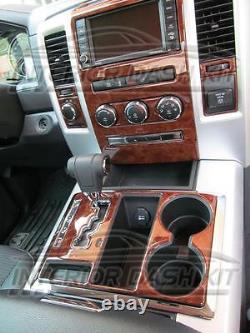 Dodge Ram 1500 2500 3500 Interior Burl Wood Dash Trim Kit Set 09 2010 2011 2012