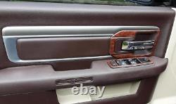 Dodge Ram 1500 2500 3500 Interior Burl Wood Dash Trim Kit Set 2016 2017 2018