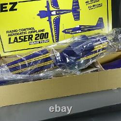 EZ LASER 200 56 Wingspan RC Kit Ready To Fly Airplane 80's New Old Stock