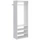 Easy Track Wooden Select Tower Closet Organizer System Kit with Shelves, White