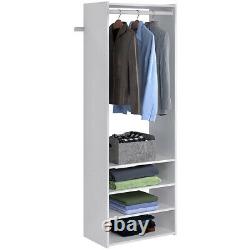Easy Track Wooden Select Tower Closet Organizer System Kit with Shelves, White