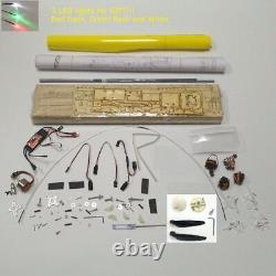 Electric DIY Balsa Wood RC Glider Plane Intermediate Beginner Unassembled Kit