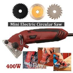 Electric Mini Laser Circular Saw Hand Held Grinder Cutting Tool Kit with 3 Blades