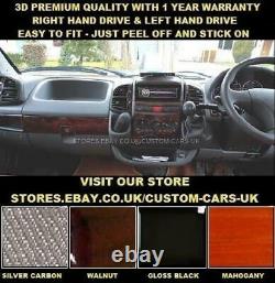 FIAT DUCATO 2002-2006 & Motorhome Walnut Wood Gloss Black Carbon Dash Kit