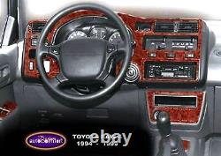FOR TOYOTA RAV 4 Interior Dash Trim Kit 3M 3D 13-Parts Burl Wood 1994-1998