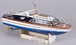 Fairey Huntsman 31 Boat Model Wooden boat kit and stand 1/16 scale