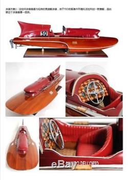 Ferrari Hydroplane Scale 1/10 31.4 TED Wood Model Boat Kit Equipped With Motor