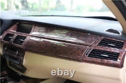 For BMW X5 2008-2013 ABS Agate Wood Grain Look Interior Decoration Kit Cover 19P