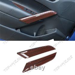 For Toyota Corolla Cross 2022-2024 Wood grain Car interior kit Trim Cover 18pcs