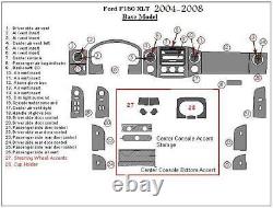 Ford F-150 F150 Interior Wood Dash Trim Kit XL Xlt Stx 2004 2005 2006 2007 2008