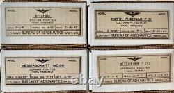 Four Different Balsa Wood WWII Friend or Foe Aircraft I. D. Kits Plus! MDL-0101-4