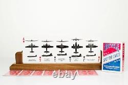 Four Different Balsa Wood WWII Friend or Foe Aircraft I. D. Kits Plus! MDL-0101-4