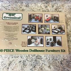 Greenleaf dollhouse 56 Piece Furniture Kit #9010 (1982) New Made In USA