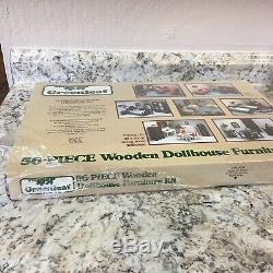 Greenleaf dollhouse 56 Piece Furniture Kit #9010 (1982) New Made In USA