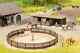 HO Scale Buildings 66717 micro-motion Riding Arena with Horseboxes Kit