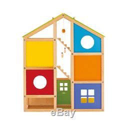 Hape All Season House Furnished Kids Toddler Toy Wooden Dollhouse with Furniture