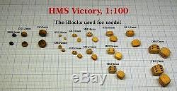 Heller HMS Victory 742pcs CNC wood blocks for model, 1100