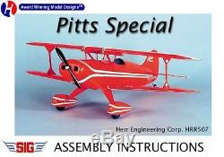 Herr Pitts Pitt Special Balsa Wood Model RC Remote Control Airplane Kit HRR507