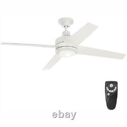 Home Decorators Mercer 52 in. Integrated LED White Ceiling Fan with Light Kit