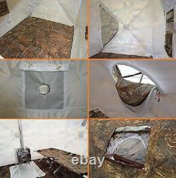 Hot Tent with Wood Stove Heater for Camping Fishing in Cold Weather 4 Season Kit