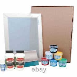 Hunt The Moon Screen Printing Kit Frame Squeegee Ink & Speedball Photo Emulsion